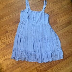 Forever 21 Light Blue Tiered Dress